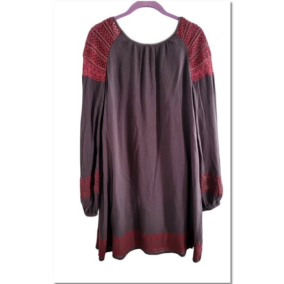 Free People Oversized Boho Crochet Lace Tunic Dress GB975119105 Size Small - Picture 2 of 13